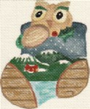 ab114 A. Bradley woody owl Approximate In inches  3 x 4  18 Mesh