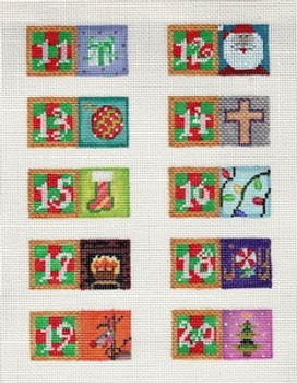 ab213 A. Bradley 25 advent ornaments 2 x 1  18  Mesh 