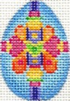 ab223u A. Bradley blue jeweled mini-egg 1.5 x 2 18 Mesh