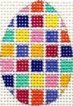 ab223p A. Bradley multi color mini-egg 1.5 x 2 18 Mesh With SG223p stitch guide by Janet Perry