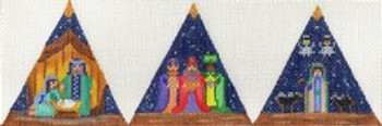 ab255 A. Bradley 3D triangle nativity 9 x 3 18 Mesh