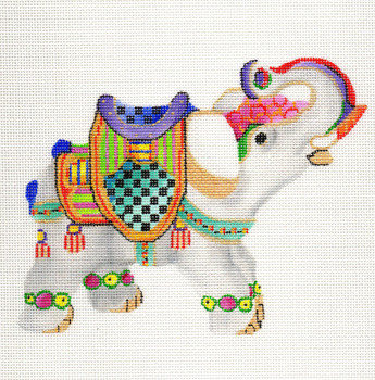 ab261 A. Bradley decorated elephant 6 x 7 18 Mesh