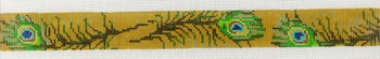 ab265 A. Bradley peacock feathers belt 1 ¼ x 40  18 Mesh