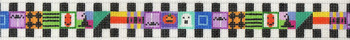 ab301 A. Bradley halloween patchwork belt 1 ¼ x 40  18 Mesh