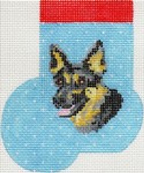 ab351 A. Bradley german shepherd mini-sock 3 x 4 18 Mesh