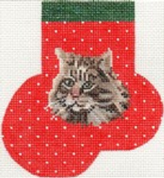 ab384 A. Bradley maine coon #1 mini sock 3 x 4 18 Mesh