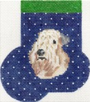 ab392 A. Bradley wheaten terrier mini sock 3 x 4	18 Mesh