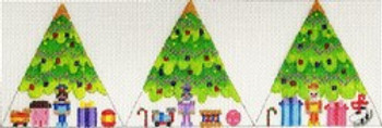 ab32a A. Bradley triangular Christmas tree 9 x 3  18 Mesh