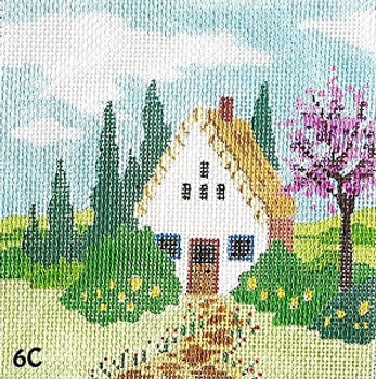 Miniature 6C English Cottage 5" square 18 MM Designs