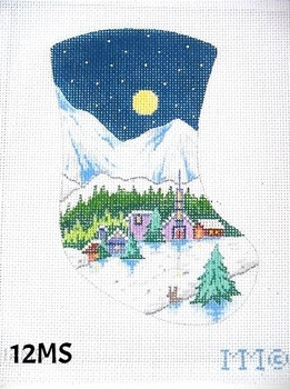 Stocking 4" x 6" 18 Mesh 12MS Village in the Snow MM Designs