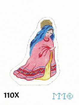 Nativity 110X Mary- 3" x 4 1/2" 18 Mesh MM Designs