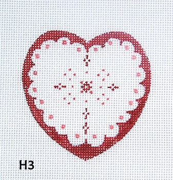 Heart H3 Hearts & Lace 4" x 4" 13 Mesh MM Designs