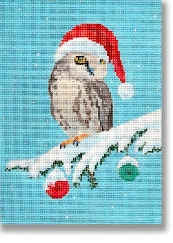 SC-PL 10 Christmas Owl 18 Mesh 5 x 7" Scott Church Creative