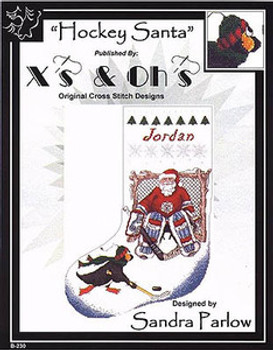 Hockey Santa Stocking Xs And Ohs  07-2528