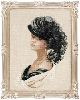 RL100027 Riolis Cross Stitch Kit Velvet Evening 11" x 15"; Aida; 14ct 