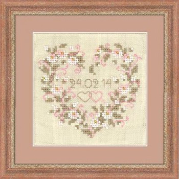 RL1405 Riolis Cross Stitch Kit From All Heart 6" x 6"; Lugana; 25ct 