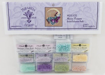 MD137E Mirabilia Designs Moon Flowers  Embellishment Pack 15-1261