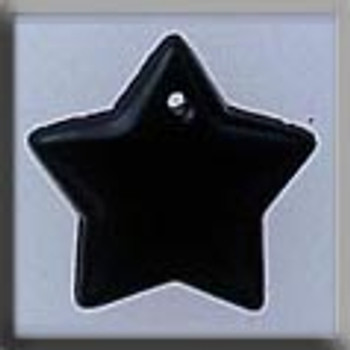 12222 Mill Hill Glass Treasure Large Flat Star Black