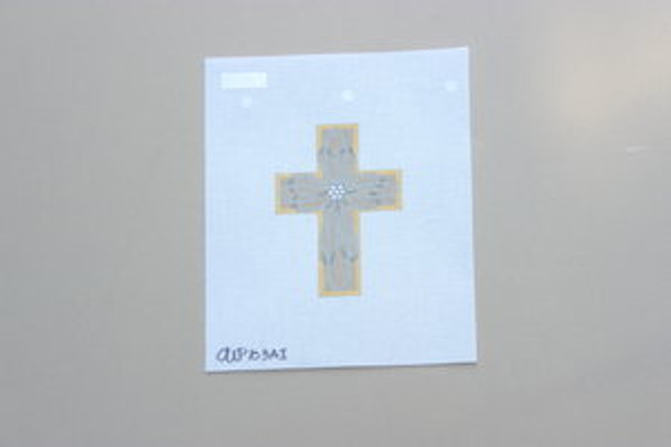 Ann Wheat Pace 103AI 18 Mesh 4"x 5.5"  Silver Looped Cross