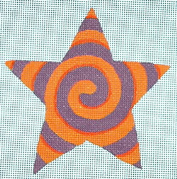 Ann Wheat Pace 301G Spiral Star 18 Mesh 4.5" x 4.5" Purple Orange