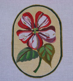 Ann Wheat Pace 718C 18 Mesh Red Flowers 4.25" x 6.25" Petunia 