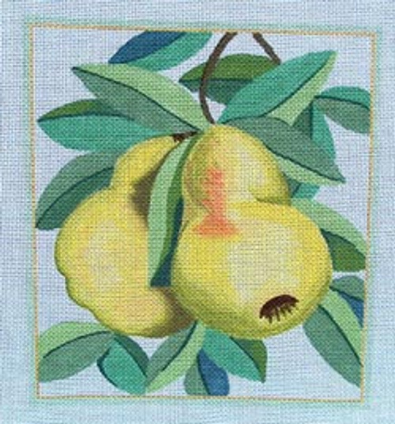 Ann Wheat Pace 721 18 Mesh Pears 7.75" x 8.75"