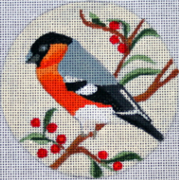 B356 Melissa Prince 4" round Eurasian Bullfinch