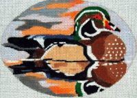 B364 Melissa Prince 5 x 4 Oval Wood Duck