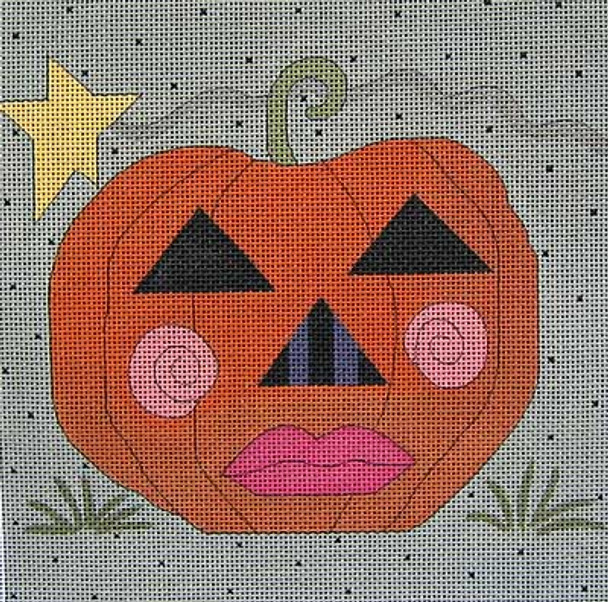 EW-1100 Barb Tweedt 7 x 7 18 Mesh Halloween Pumpkin Ewe And Eye
