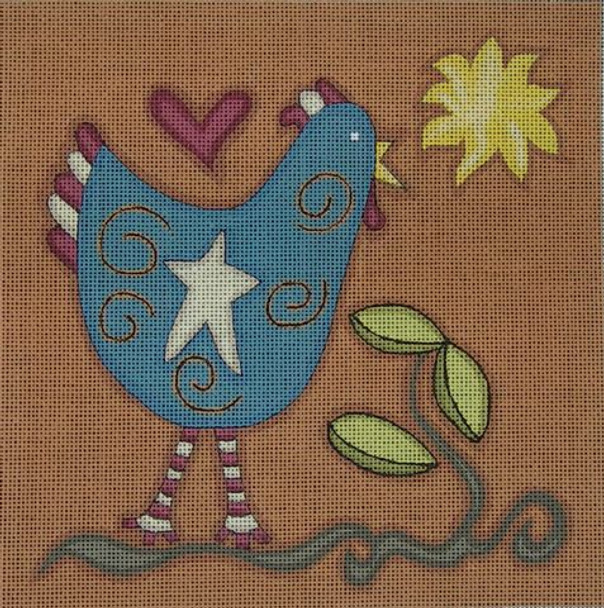 EWE-202 Yankee Doodle Doo@Patti Connor  8 x 8 18 Mesh Ewe And Eye