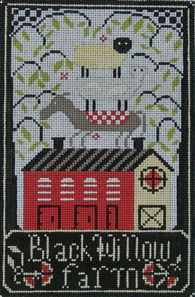 EWE-207 Black Willow Farm@Carriage House Samplings 6 1/2 x 9 3/4 13 Mesh Ewe And Eye