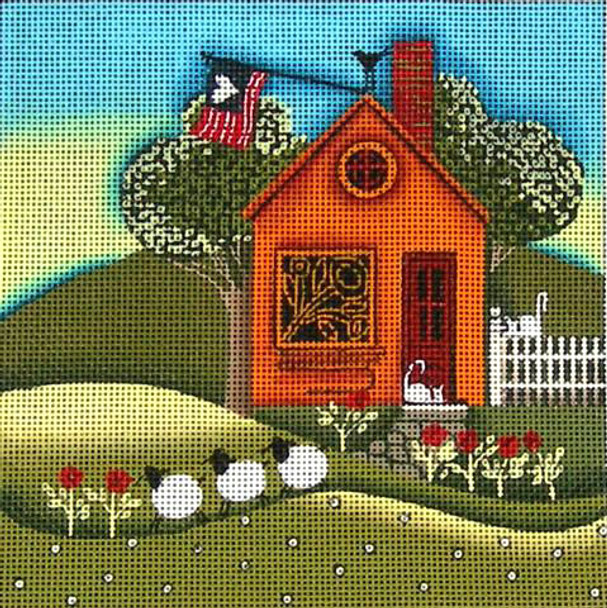 EWE-286 Orange House@Blakely Wilson 6 x 6 18 Mesh Ewe And Ewe 