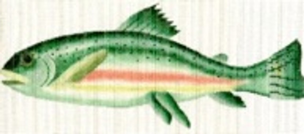 DD-9 Rainbow Trout DENISE DeRUSHA DESIGNS 16 1/2 x 7 18 Mesh 