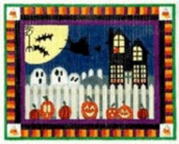 DD-36 Halloween Night DENISE DeRUSHA DESIGNS 10 x 7 3/4 18 Mesh