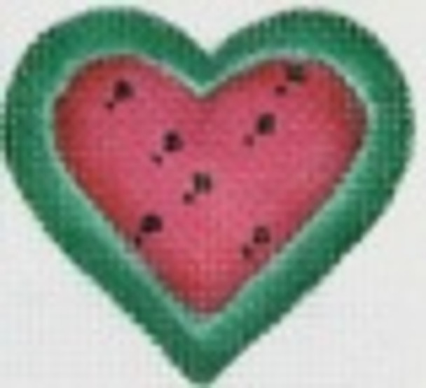 DD-64 Watermelon Heart DENISE DeRUSHA DESIGNS Heart 6 x 6 18 Mesh