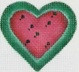 DD-64 Watermelon Heart DENISE DeRUSHA DESIGNS Heart 6 x 6 18 Mesh