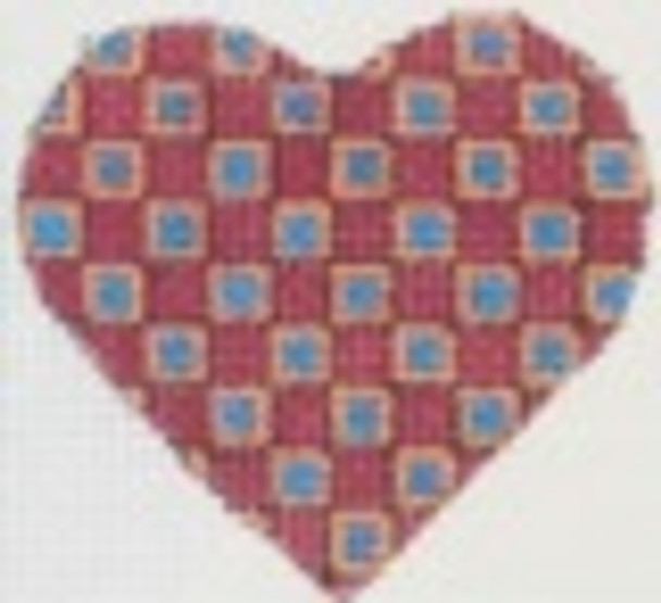 DD-68 Checkerboard Heart DENISE DeRUSHA DESIGNS 6 x 6 18 Mesh