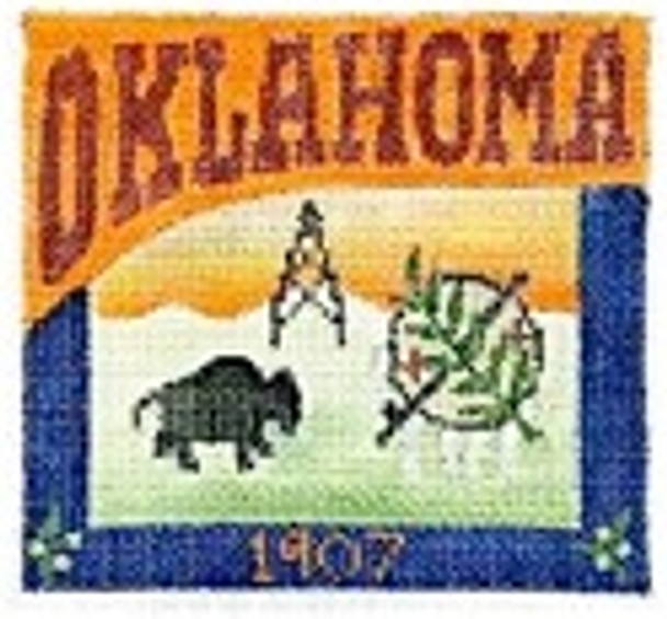 DD-301 Oklahoma Postcard DENISE DeRUSHA DESIGNS 4 1/2 x 4 1/2 18 Mesh 