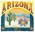 DD-308 Arizona Postcard DENISE DeRUSHA DESIGNS 4 1/2 x 4 1/2 18 Mesh