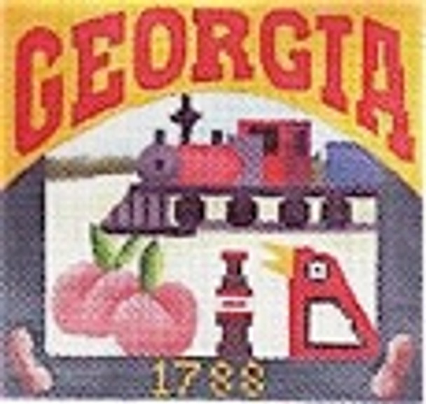 DD-314 Georgia Postcard DENISE DeRUSHA DESIGNS 4 1/2 x 4 1/2 18 Mesh