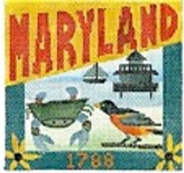 DD-323 Maryland Postcard DENISE DeRUSHA DESIGNS 4 1/2 x 4 1/2 18 Mesh