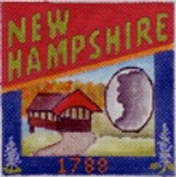 DD-331 New Hampshire Post DENISE DeRUSHA DESIGNS 4 1/2 x 4 1/2 18 Mesh 