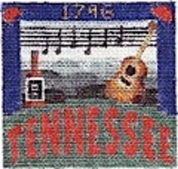 DD-342 Tennessee Postcard DENISE DeRUSHA DESIGNS 4 1/2 x 4 1/2 18 Mesh