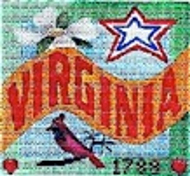 DD-345 Virginia Postcard DENISE DeRUSHA DESIGNS4 1/2 x 4 1/2 18 Mesh