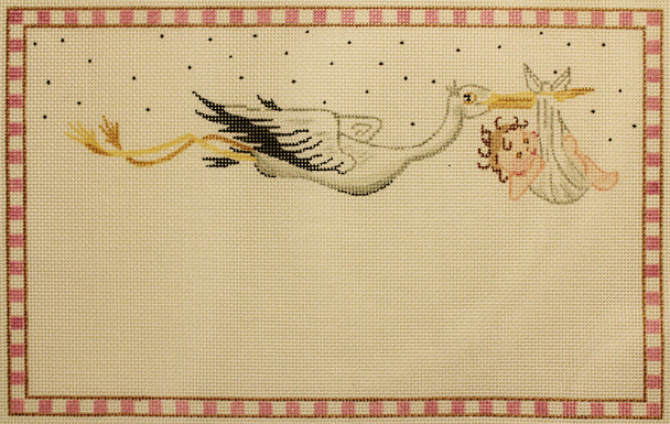 CBA11 Cheryl Schaeffer And Annie Lee Designs 10.5 x 7 18 Mesh Girl Stork
