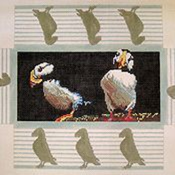 BR487 Brande's Puffins Doorstep 9" x 13" 18 Mesh Barbara Russell SKU 75943