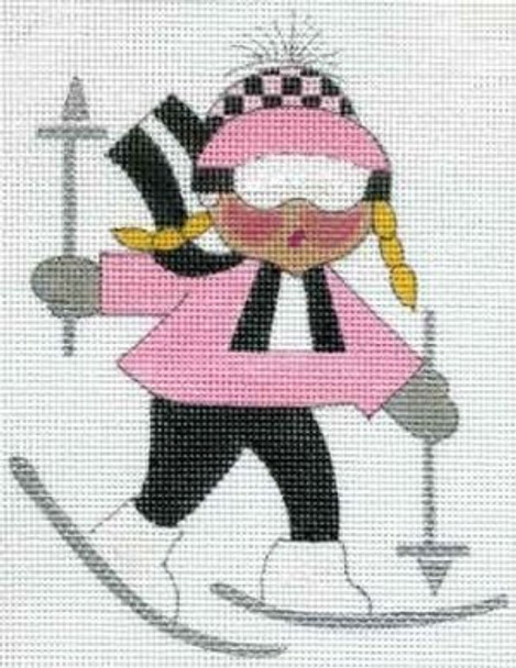 MH2820 Ski Girl 4.5 x 5.75 18 Mesh Mile High Princess Designs