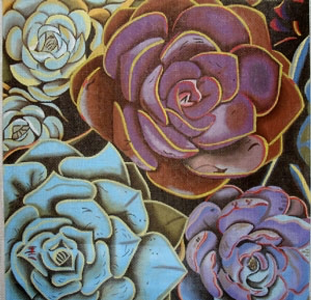 410 Succulent Collage 16 x 16 13 Mesh Lani Enterprises 