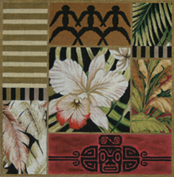 994 Tahitian Collage 1 15 x 15 13 Mesh Lani Enterprises 