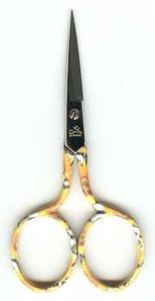 Premax PX1312 Yellow floral handle, nickel plated carbon steel; 3.5" Scissors